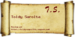 Toldy Sarolta névjegykártya