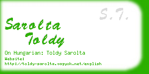 sarolta toldy business card